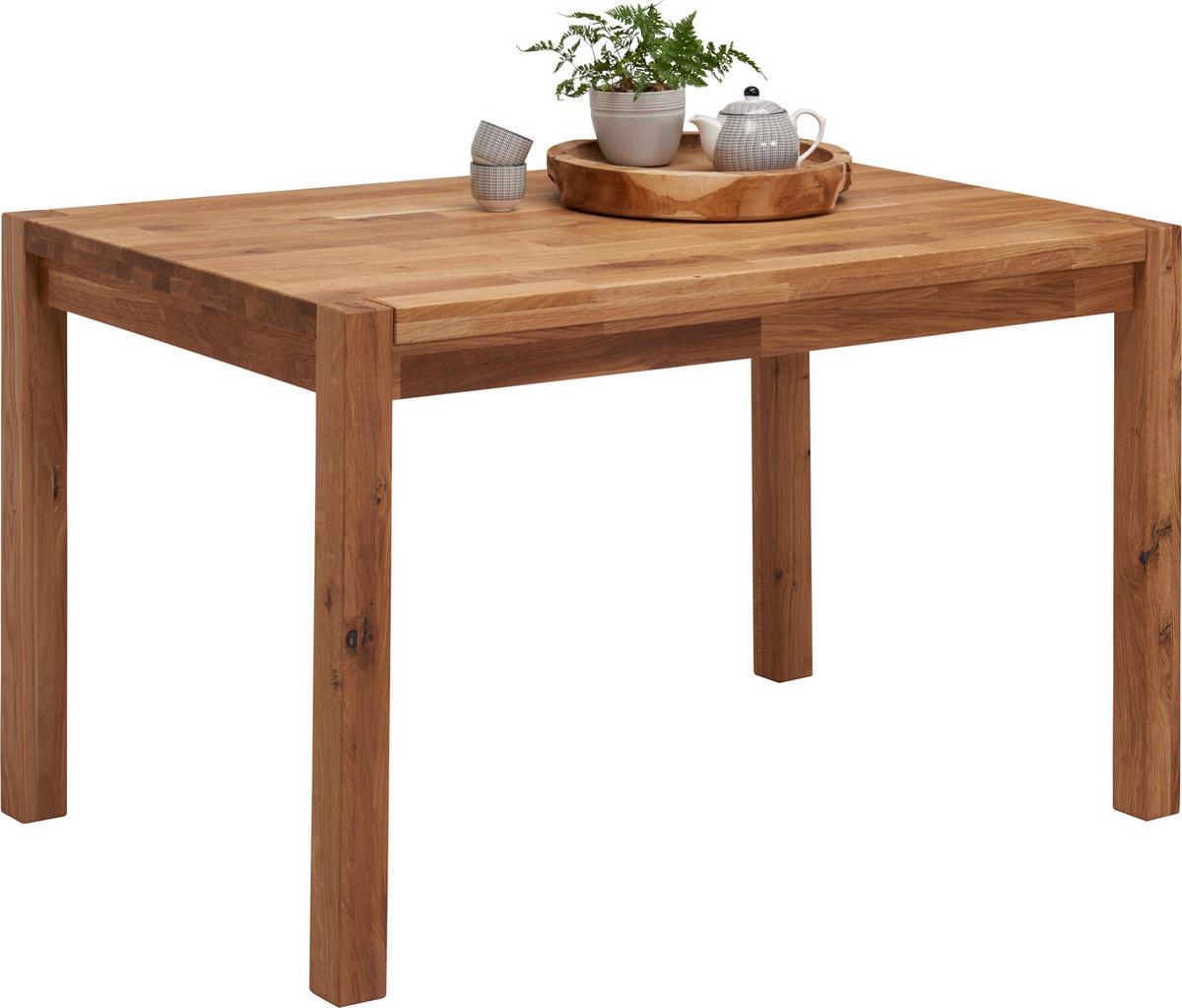 STÓŁ DO JADALNI TINA - kolor dębowy, Konventionell, drewno (120/80/75cm) - home24