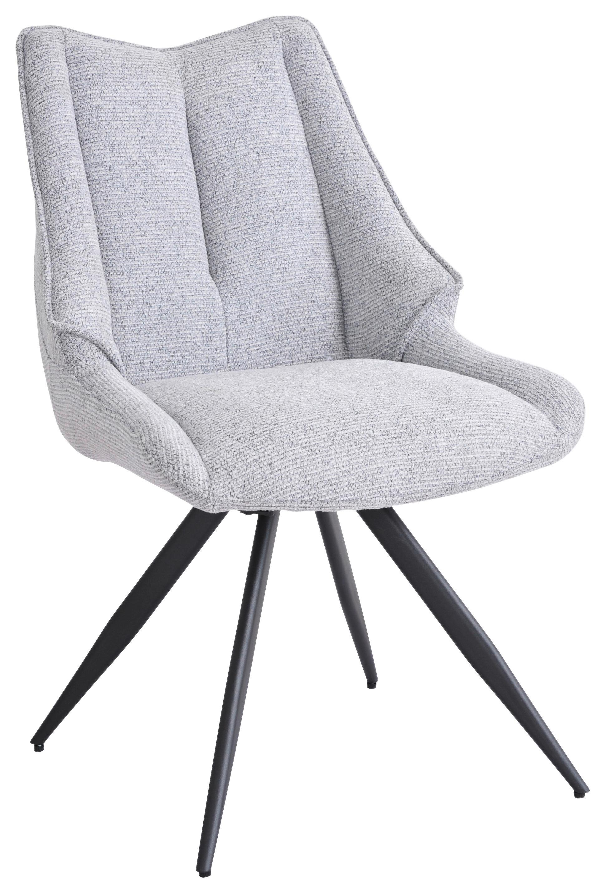 Scaun AVA - negru/gri, Design, metal/textil (57/90,5/64,5cm) - Premium Living
