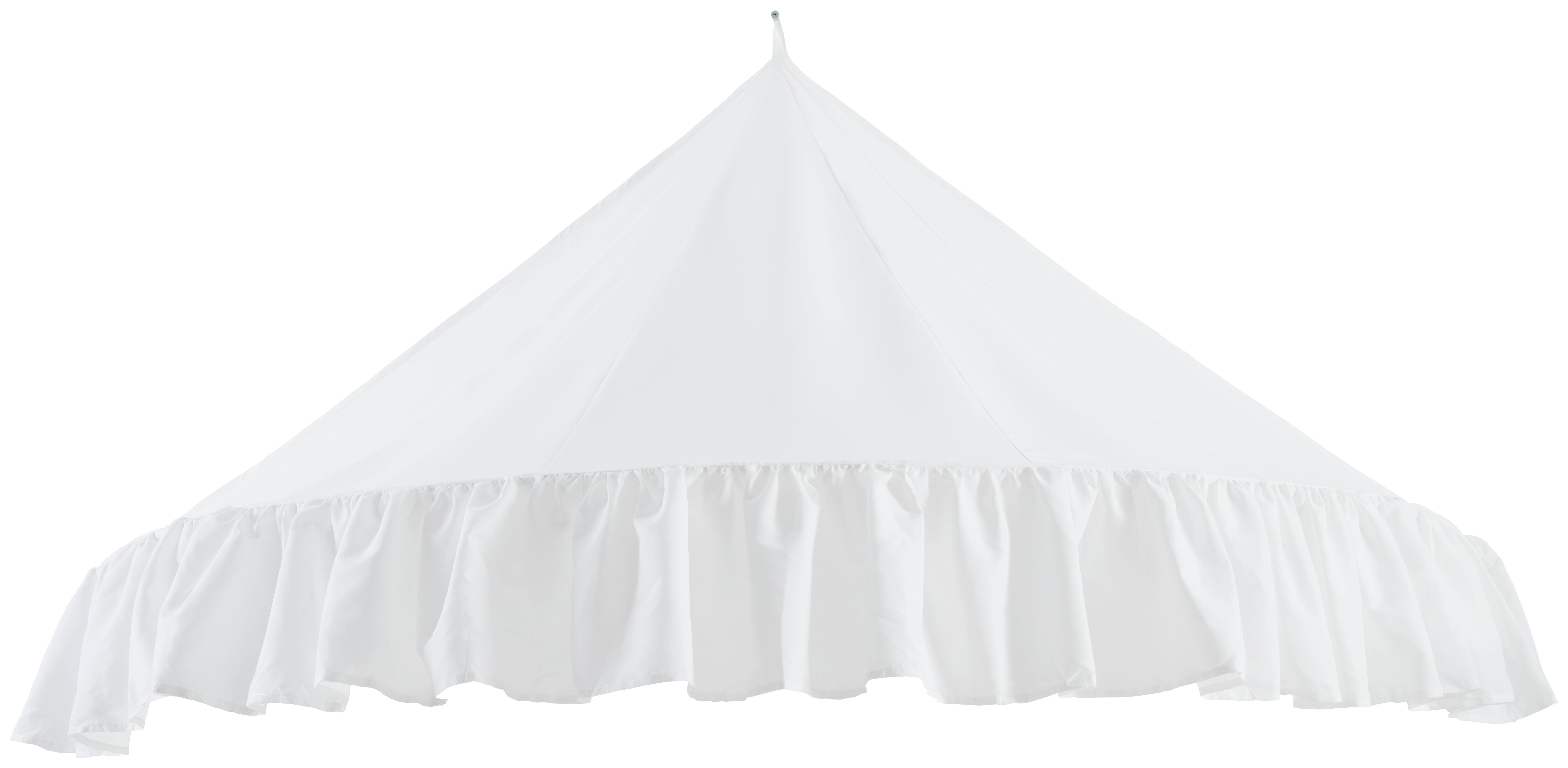 BALDACHIM NAD ŁÓŻKO BASIC - biały, Basics, tkanina (55/78/145cm) - My Baby Lou