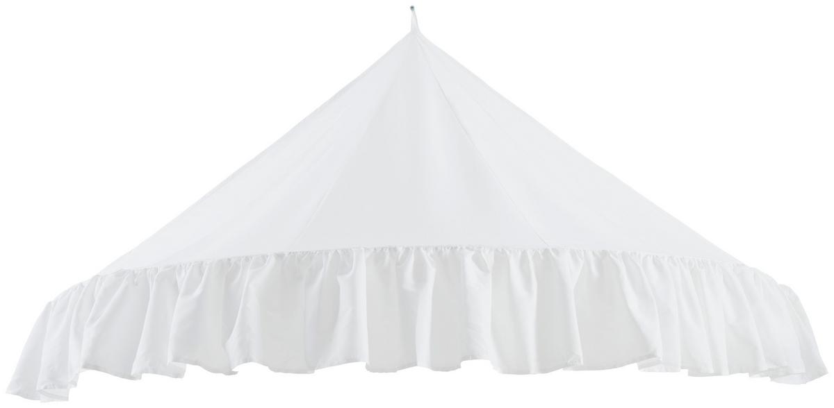 BALDACHIM NAD ŁÓŻKO BASIC - biały, Basics, tkanina (55/78/145cm) - My Baby Lou