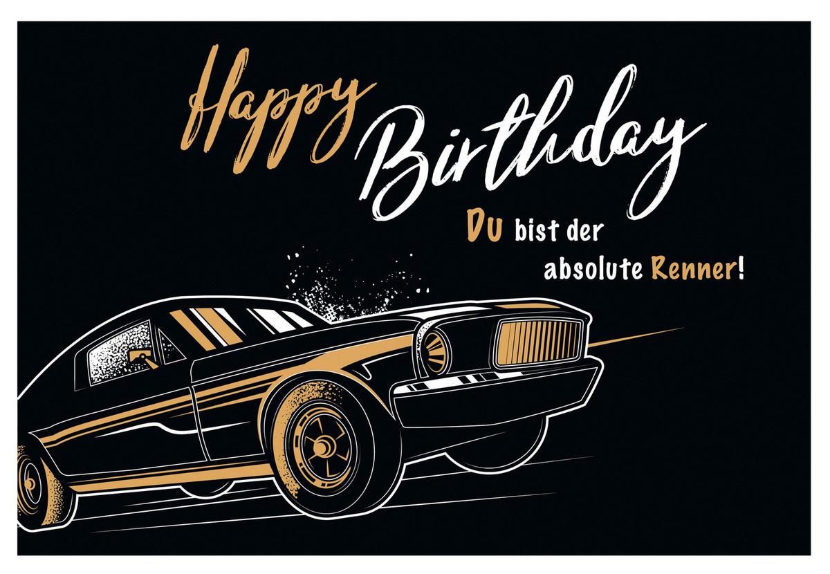 Glückwunschkarte Edelschwarz Multicolor - Basics, Papier (18/13cm)