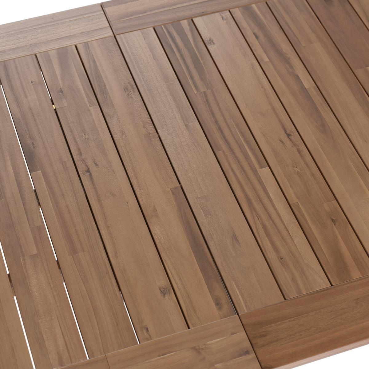 Vrtna Miza Nicola, Barva Oreha, 160-200x90 - barva oreha, Moderno, les (160-200/100/76cm) - Bessagi Garden