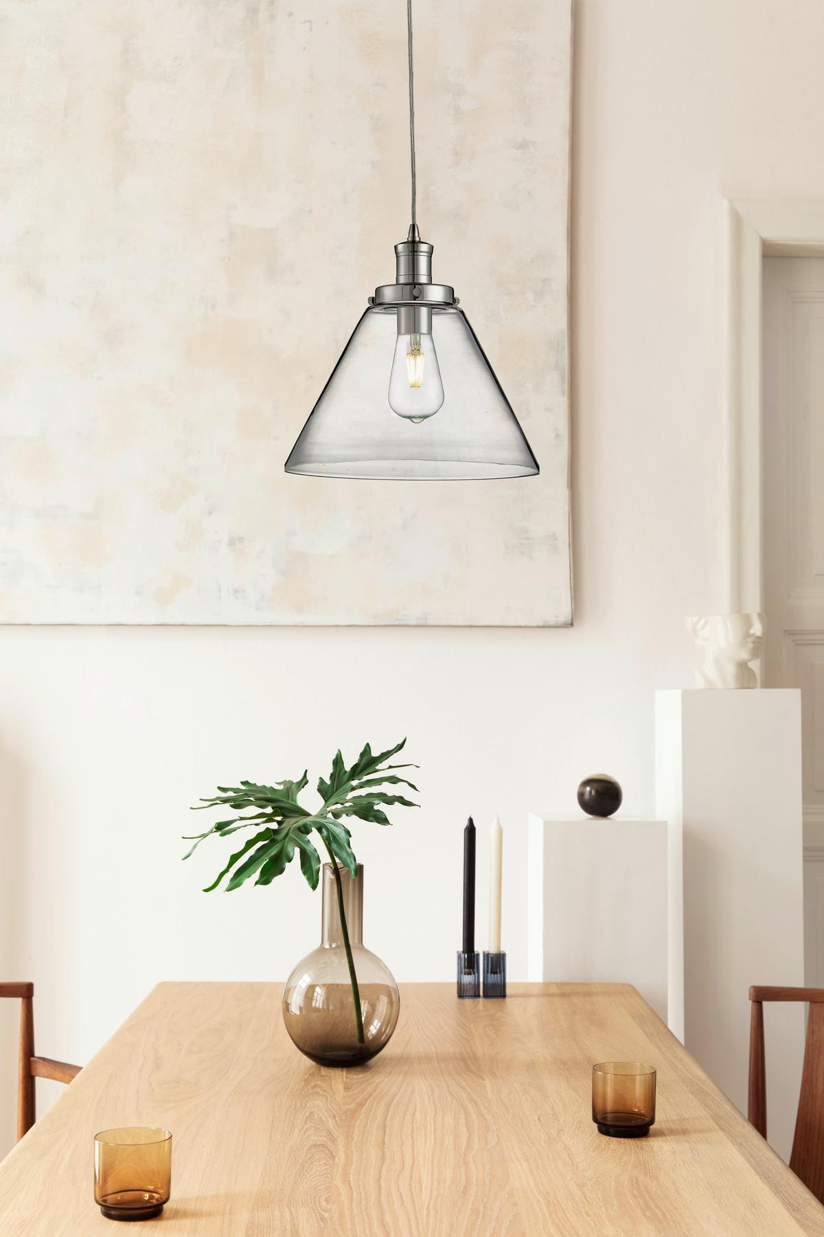 Függőlámpa 3228cc Pyramid  Pendant - átlátszó, Basics, üveg/fém (29/28/29cm)