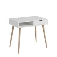 Schreibtisch Offer Weiß ca. 90x60x80cm - Eichefarben/Weiß, Design, Holzwerkstoff (90/60/80cm) - Livetastic