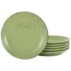 Set Krožnikov Green, 6-Delni - zelena, Trend, keramika (27cm) - Creatable
