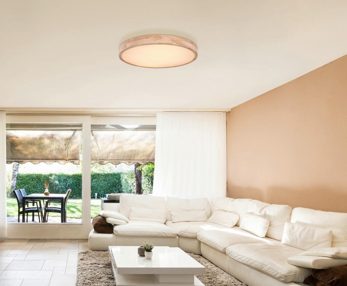 Led Mennyezeti Lámpa 41745-48 Rainer - natúr színű/fehér, Natur, műanyag/fém (60/10,5cm)