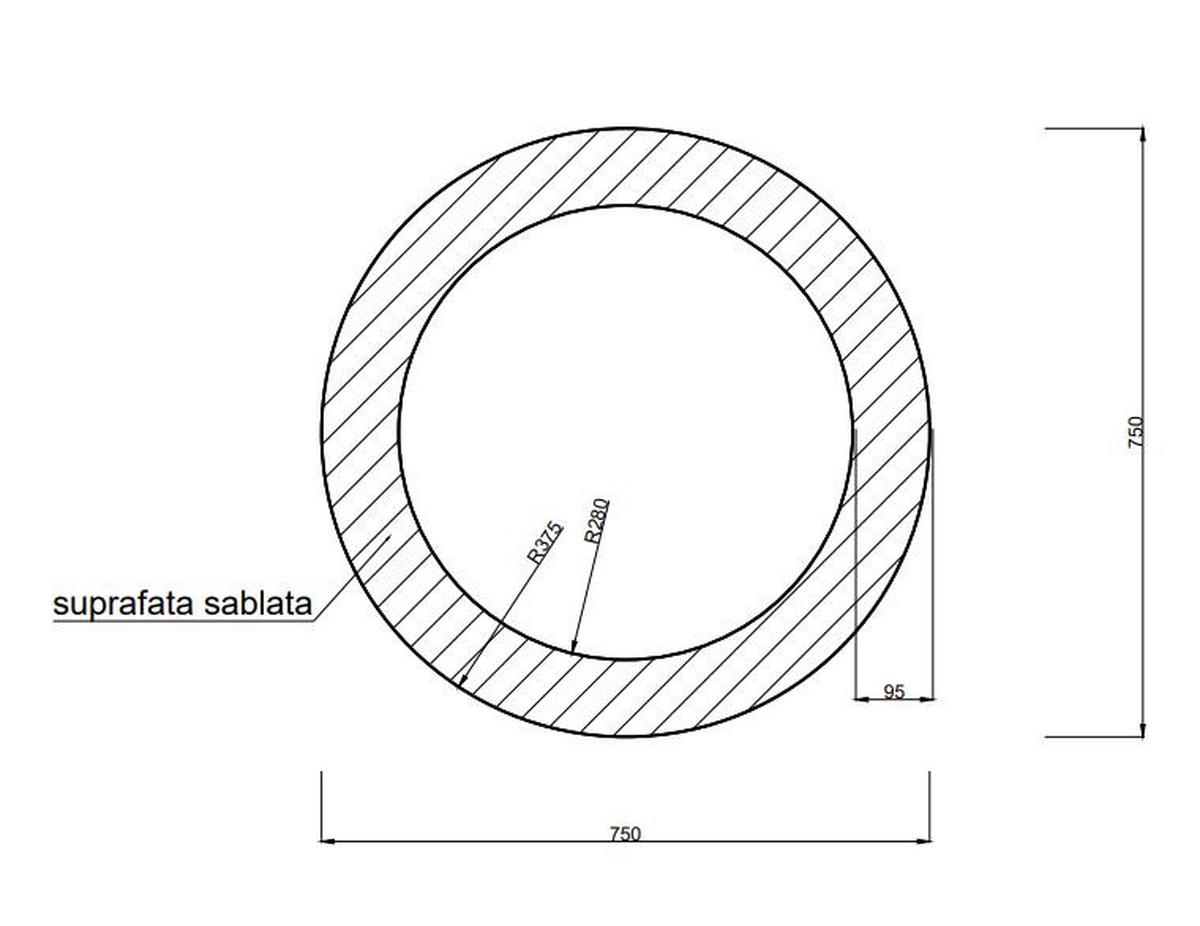 Oglindă iluminată SPR201 - Modern (75cm)
