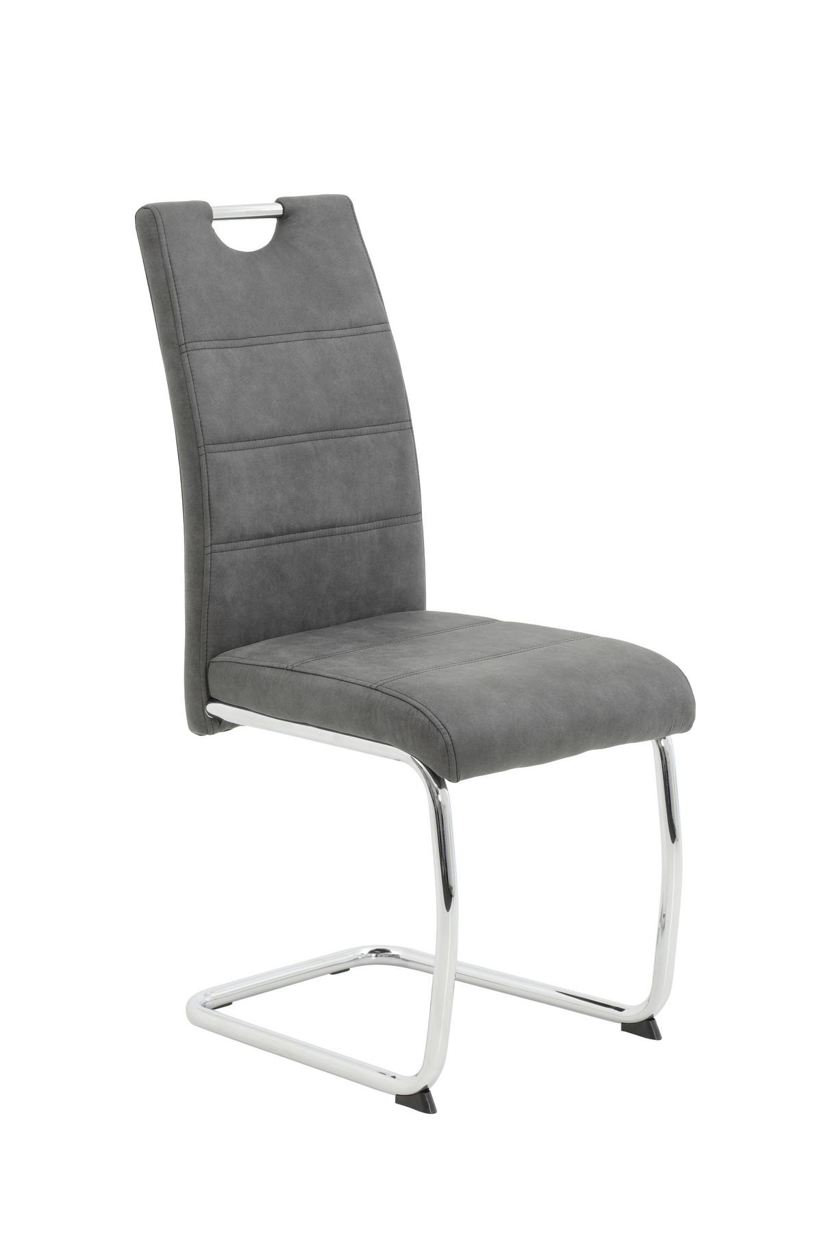 TISCHGRUPPE LIA II G - Eichefarben/Anthrazit, MODERN, Holz/Textil (160-320/76/90cm) - MID.YOU