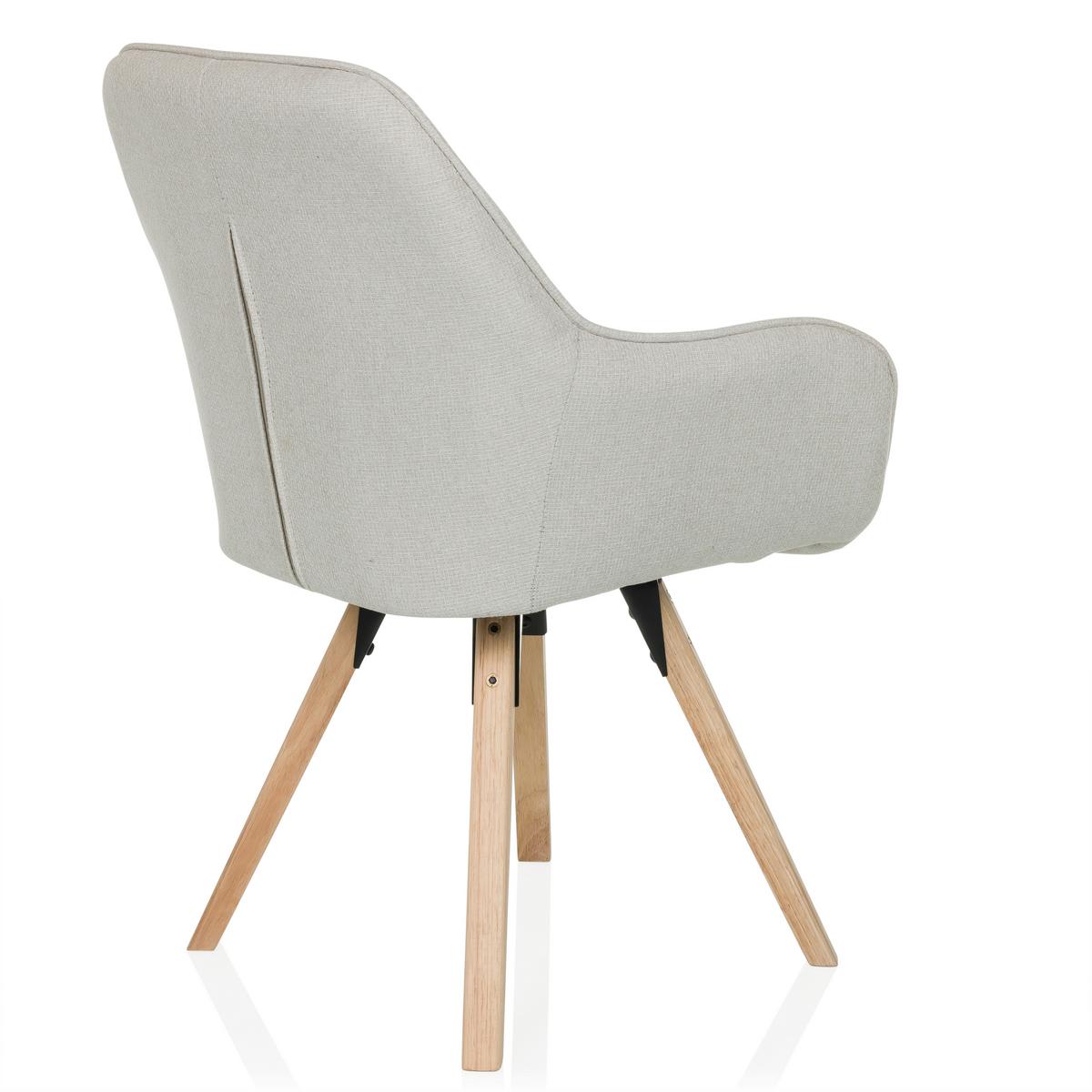 Naslanjač Scandi Soft, Krem Barva - krem barve/barve bukve, Moderno, tekstil/les (56/84/62cm) - MID.YOU