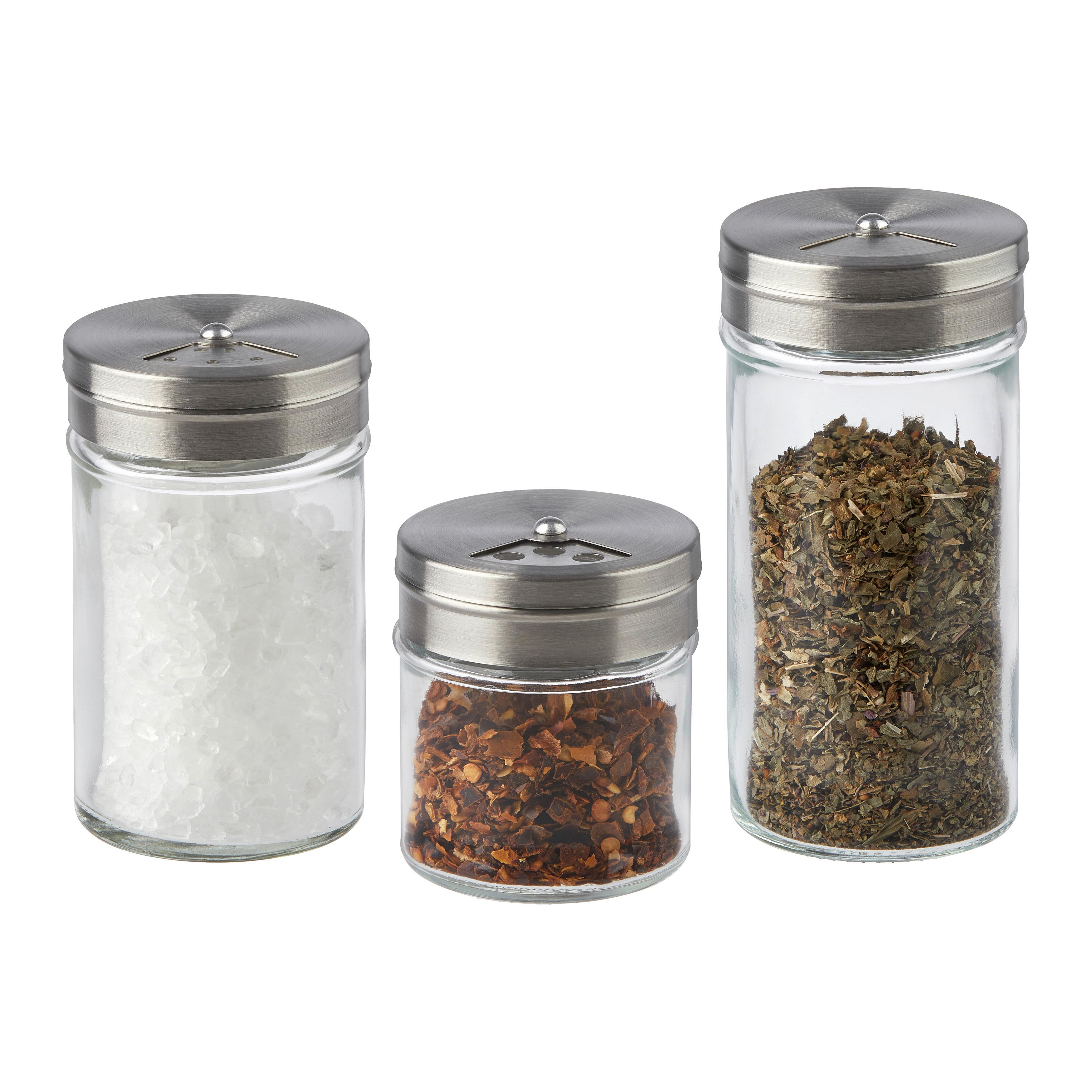 Gewürzdose Gemma Klar ca. 45ml - Klar/Silberfarben, KONVENTIONELL, Glas (4,8/5,8cm) - Mömax