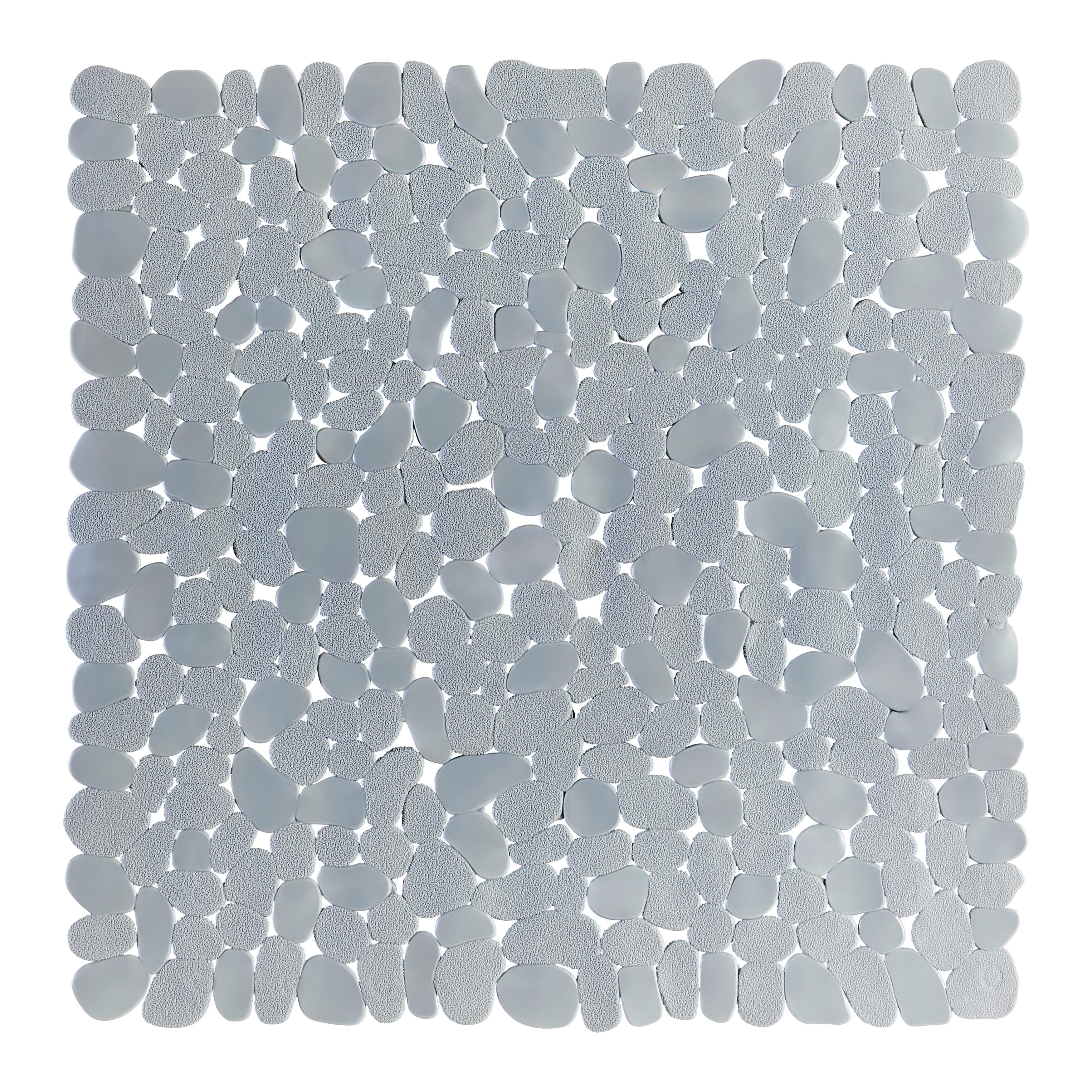 Covoraș pentru cadă și duș Stones - gri deschis, plastic (50/50cm) - Modern Living
