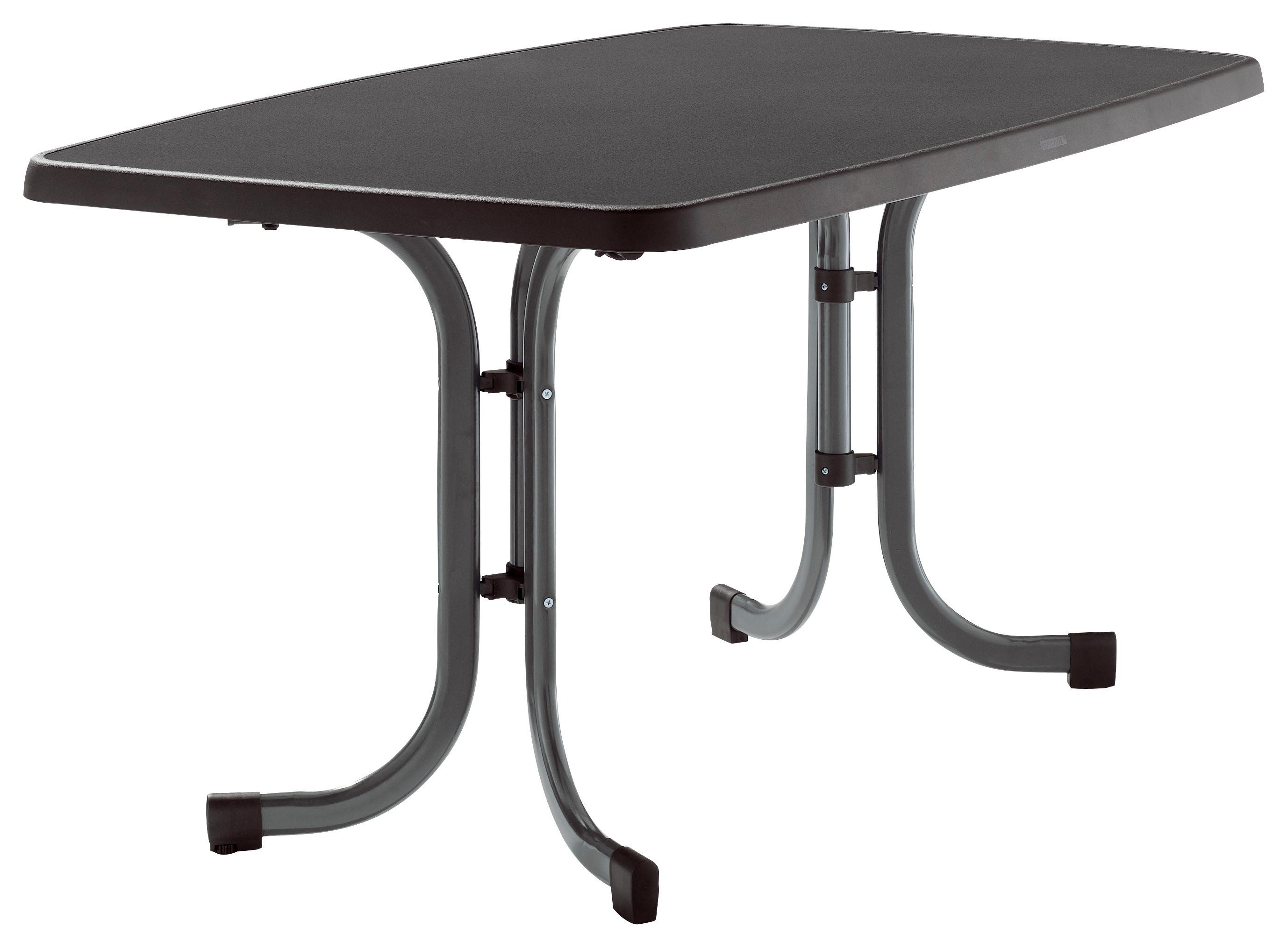 Gartentisch ca. 150x90x72cm Anthrazit,Grau - Dunkelgrau/Anthrazit, MODERN, Holzwerkstoff/Metall (150/90/72cm) - Sieger