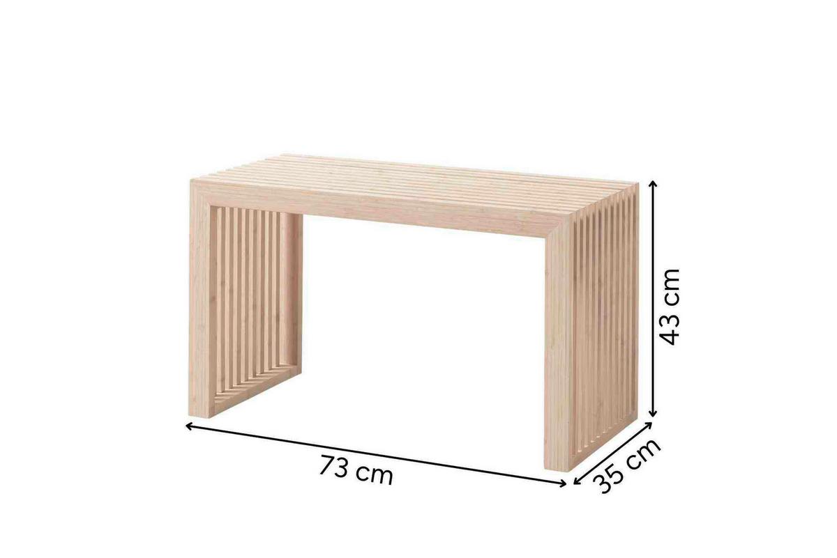 SITZBANK RIB BANK - Naturfarben, Design, Holz (73/43/35cm) - MID.YOU