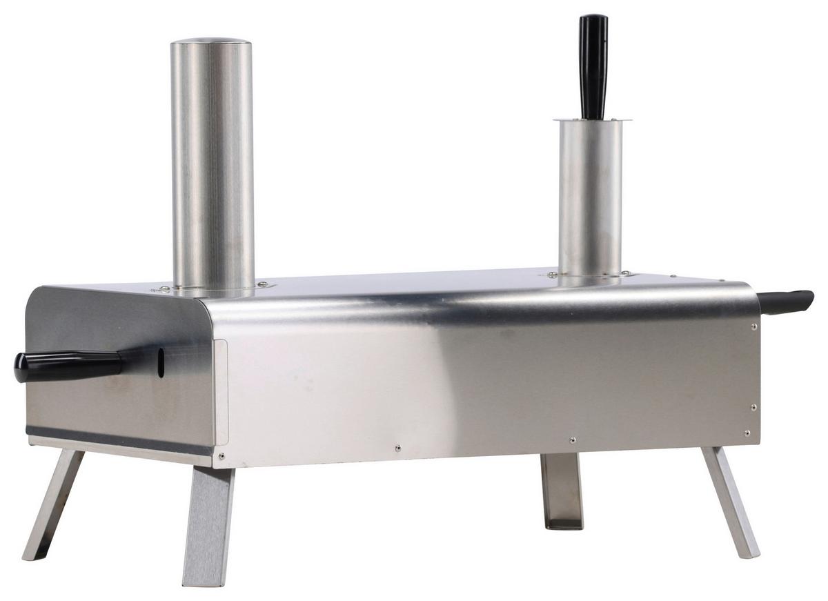 Pizzaofen Digos ca. 85,8x49,9x37 cm Silber - Silberfarben, KONVENTIONELL, Metall (85.8/49.9/37cm) - Gardenson