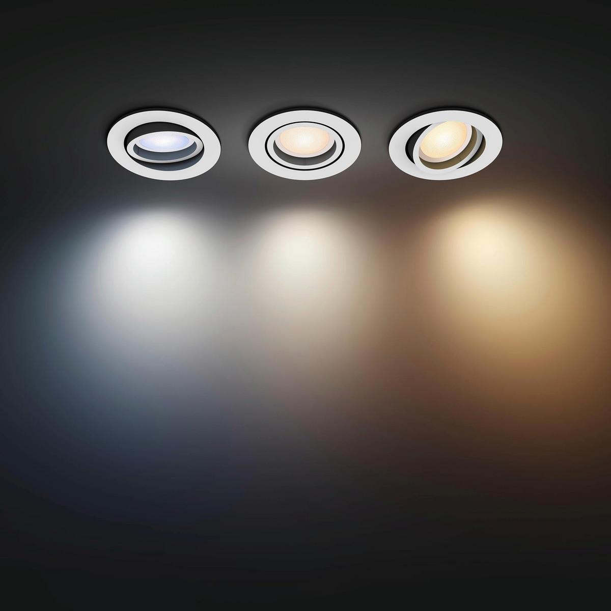 REFLEKTOR SUFITOWY LED PHILIPS HUE MILLISKIN W 3SZT. - biały, Basics, tworzywo sztuczne (9/10/9cm) - Philips HUE