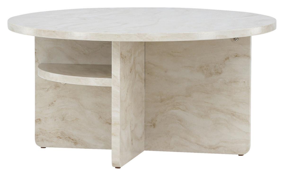 Couchtisch Ålesund ca. 85x85x42 cm Beige - Beige, Design, Holzwerkstoff (85/85/42cm) - Livetastic