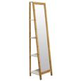 Standspiegel in Natur, ca. 40x170x35cm - Naturfarben/Weiß, MODERN, Glas/Holz (40/170/35cm) - MÖMAX modern living