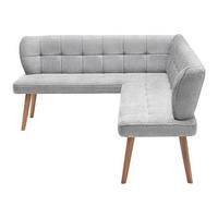 Eckbank Alba links Hellgrau - Eichefarben/Hellgrau, MODERN, Holz/Textil (217/87/173cm) - Mömax