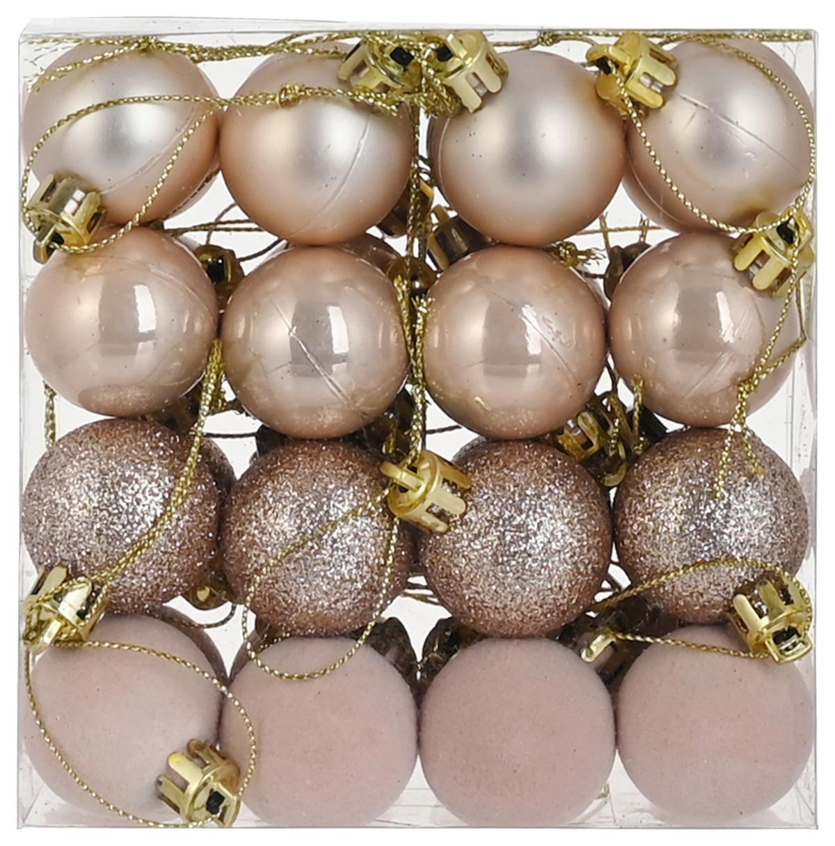 Set Kuglica Za Bor Noelina 32/1, Ø:3cm - boje šampanjca, Konvencionalno, plastika (3cm) - Mömax