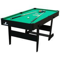 Billardtisch Hustle XL ca. 183x83x91cm - Schwarz/Grün, Design, Holz (183/83/91cm) - Ambia Garden