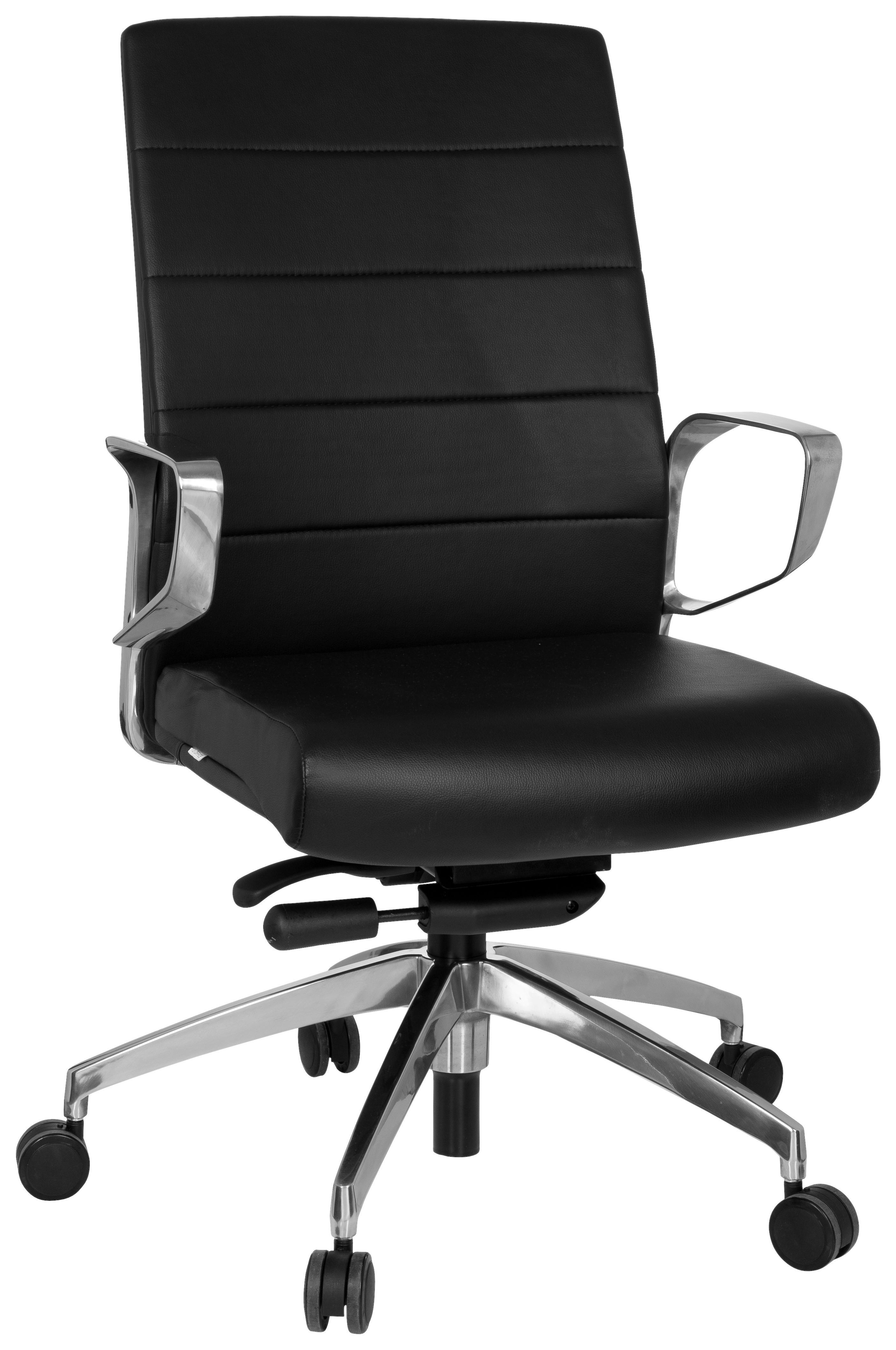 Pisarniški Stol Provider, Črna - črna, Moderno, kovina/umetna masa (57/110/50cm) - MID.YOU
