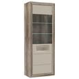 Visoka Vitrina Tiziano - siva/hrast, Moderno, kovina/umetna masa (74/203,4/43,5cm) - Mömax modern living Visoka Vitrina Tiziano - siva/hrast, Moderno, kovina/umetna masa (74/203,4/43,5cm) - Mömax modern living