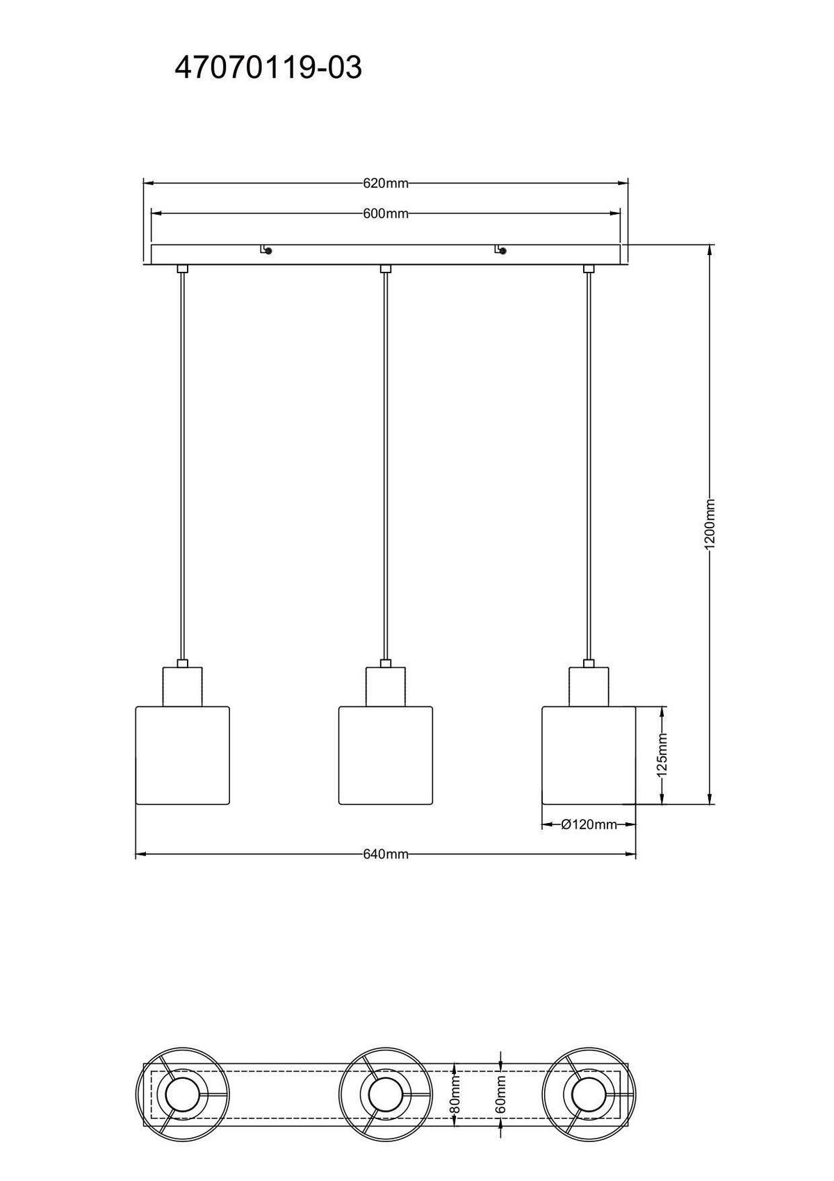 LAMPA WISZĄCA MIA - beżowy/czarny, Trend, metal/tkanina (64/12/120cm) - Novel