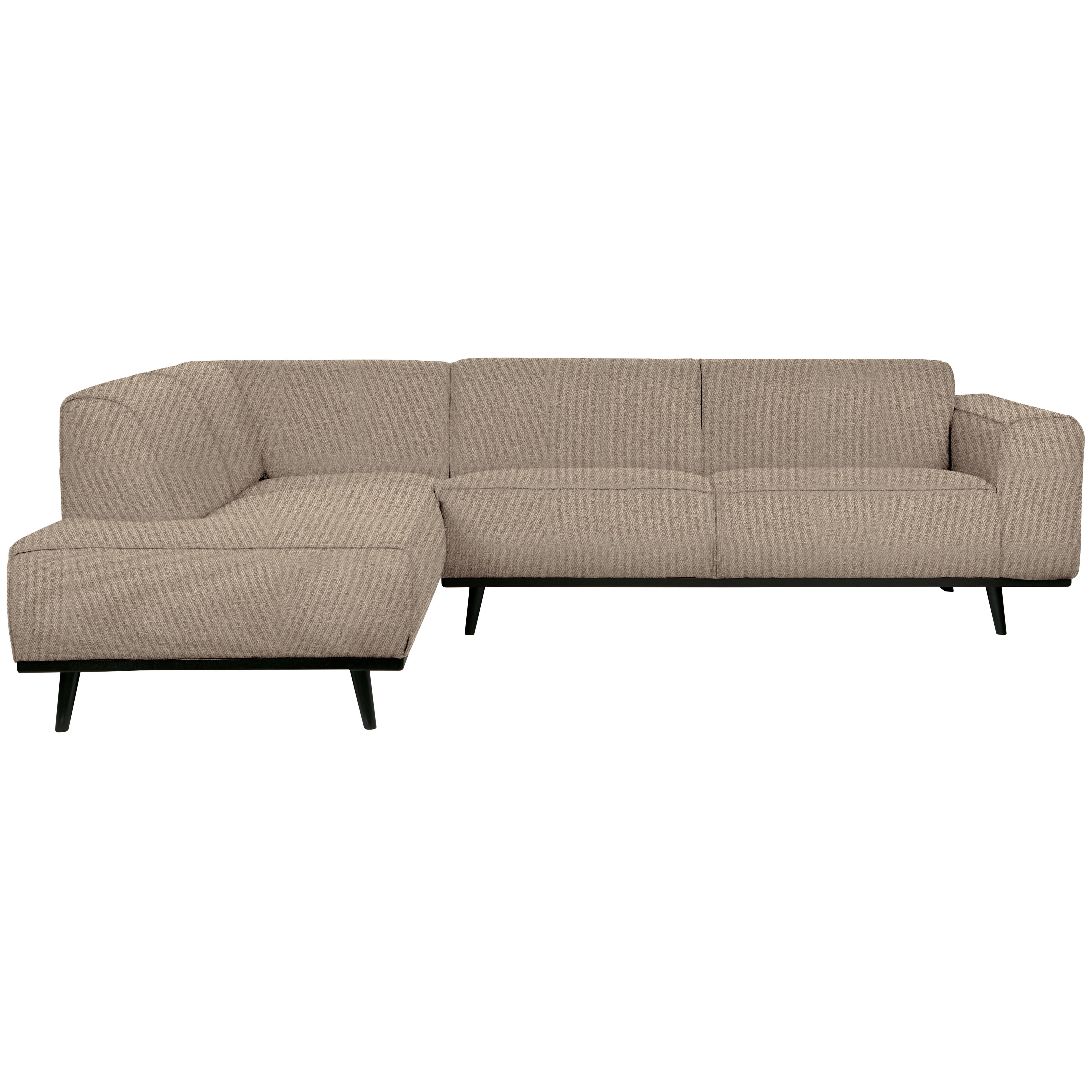 ECKSOFA Statement Beige S: 210x274cm - Beige/Schwarz, Design, Holz/Textil (210/274cm) - Livetastic