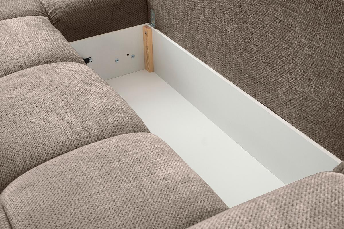 Kutna Garnitura Genova - crna/taupe, Basics, tekstil/metal (299/74-90/173cm) - Modern Living