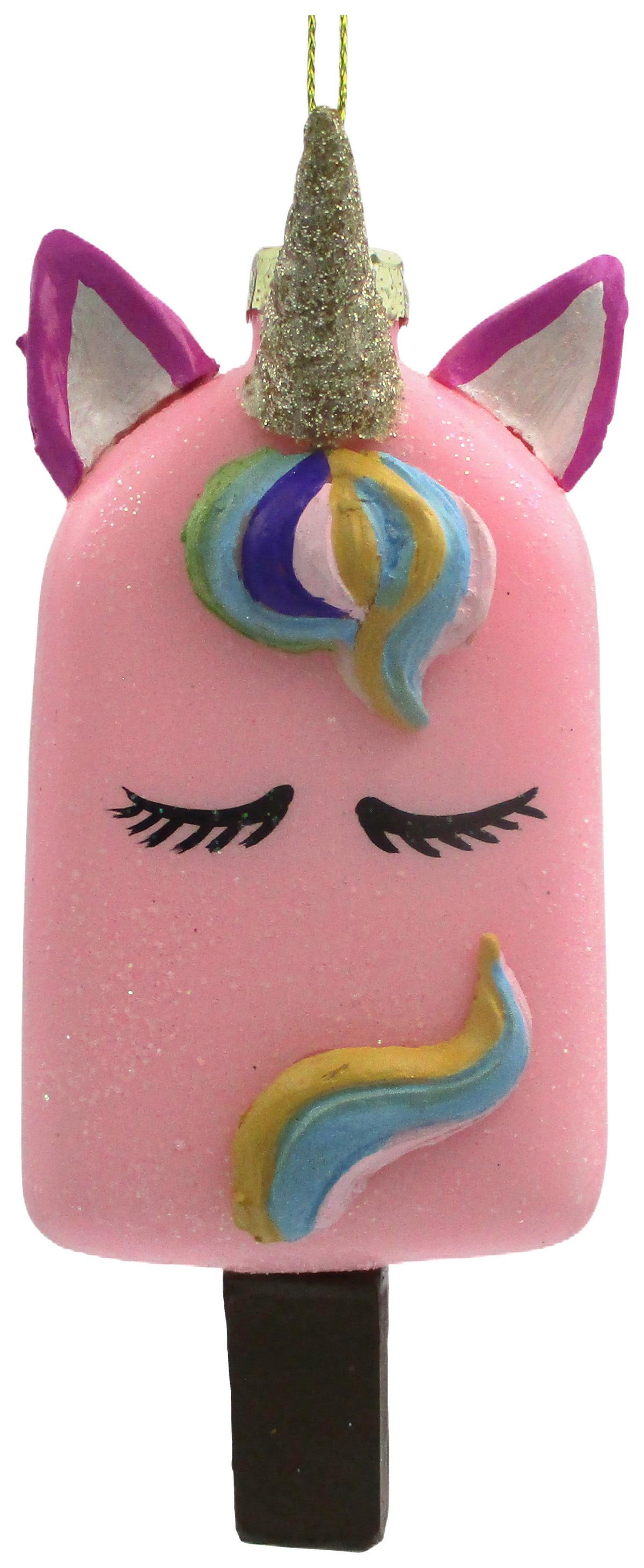 Christbaumanhänger Figures Multicolor - Weiss/Pink, Glas/Kunststoff (5,5/11,5/3cm) - Modern Living