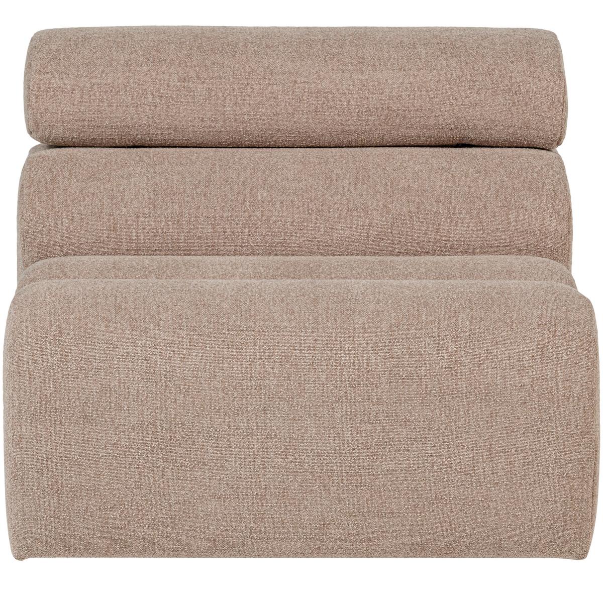 SOFAELEMENT Novi Taupe B: 82cm - Taupe/Schwarz, Design, Kunststoff/Textil (82/86/113cm) - Livetastic