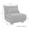 BÄDDFÅTÖLJ BELLA - mörkgrå/naturfärgad, Modern, metall/trä (85/76/84cm) - Bessagi Home