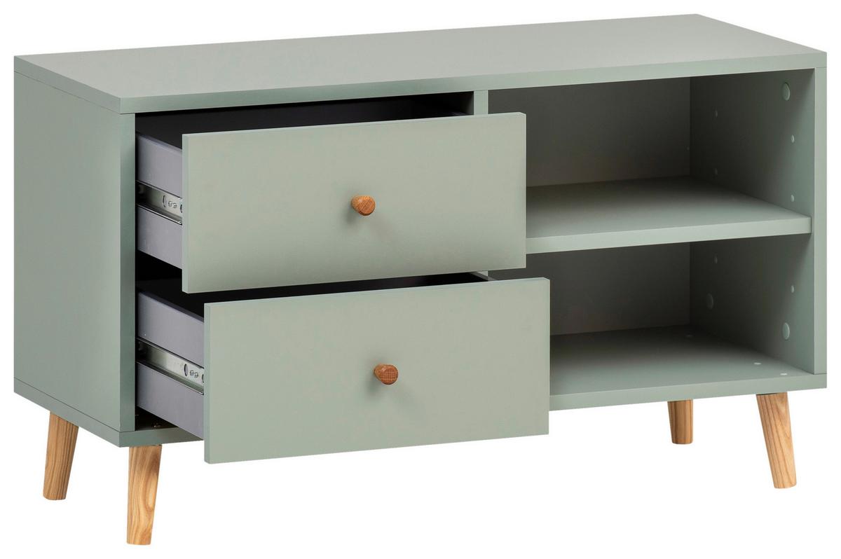Garderobna Klop Bjarne, Pastelno Zelena - pastelno zelena/zelena, Design, leseni material/les (78,9/46,5/33cm) - MID.YOU