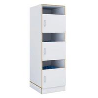 Wäscheschrank Rislo - Honigeiche/Weiss, Trend, Holzwerkstoff/Kunststoff (50/162/60cm) - MID.YOU