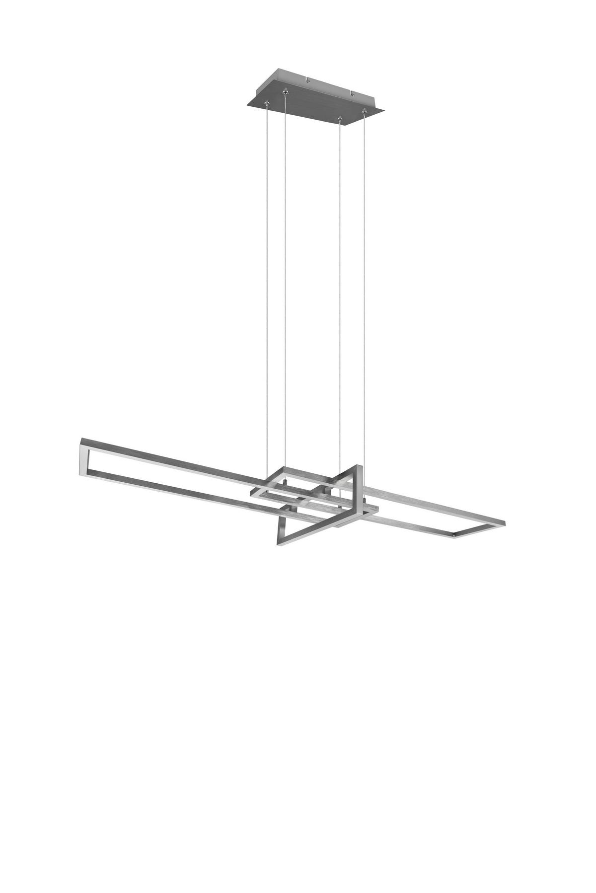 LED-Hängeleuchte Salinas in Nickelfarben max. 34 Watt - Nickelfarben, Design, Metall (110/40/150cm) - Trio Leuchten