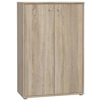 Komoda Tempra 2, Barva Hrasta - barve aluminija/hrast sonoma, Design, umetna masa/leseni material (73,7/111,1/34,8cm)