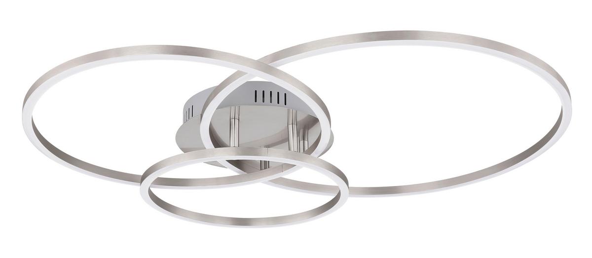 LED-DECKENLEUCHTE 67220-40R  MUNNI - Weiss/Opal, Design, Kunststoff/Metall (68/55/10cm) - Globo