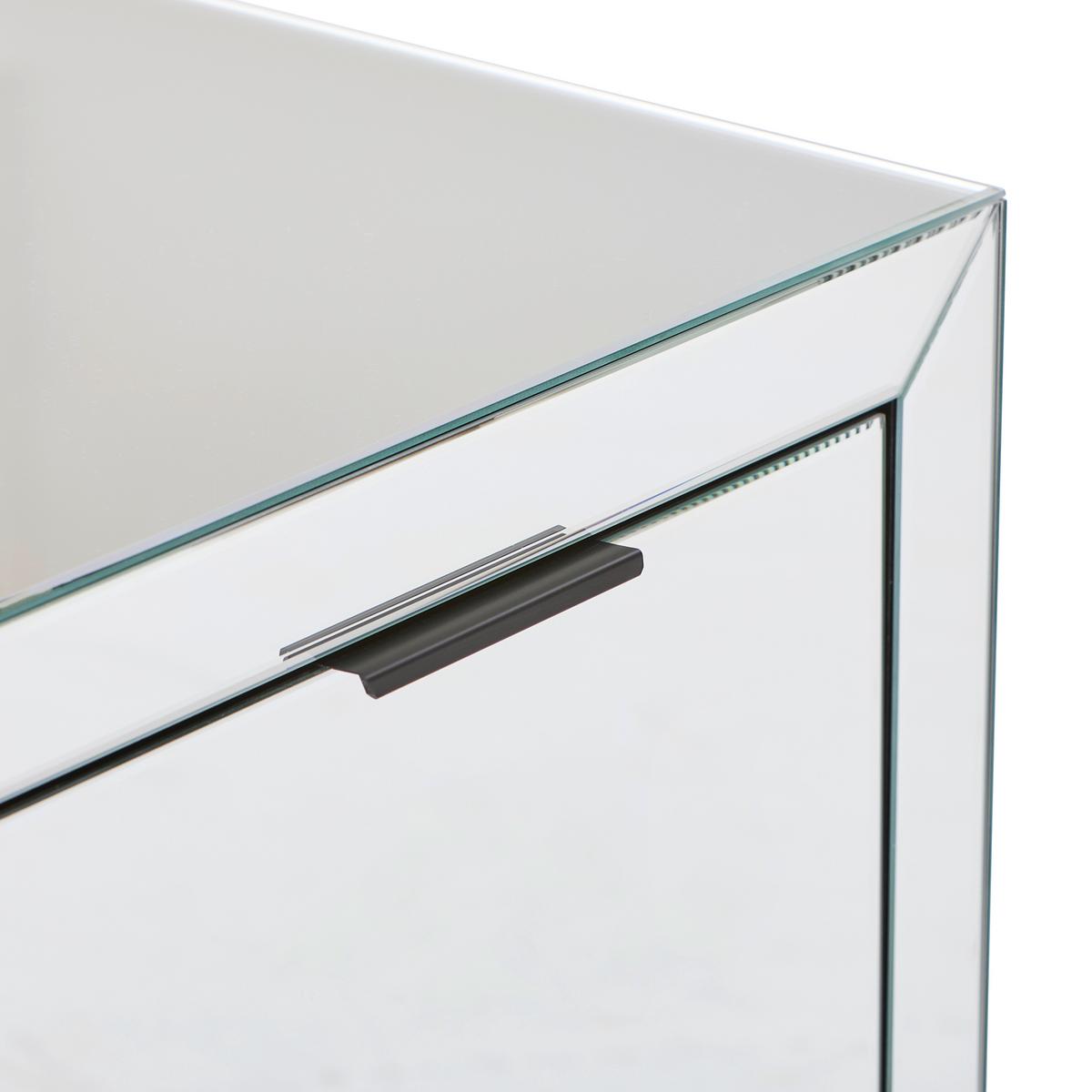 KOMODA SZEROKA ŚNIEŻKA - przejrzysty/czarny, Design, materiał drewnopochodny/metal (130/83/41cm) - MID.YOU