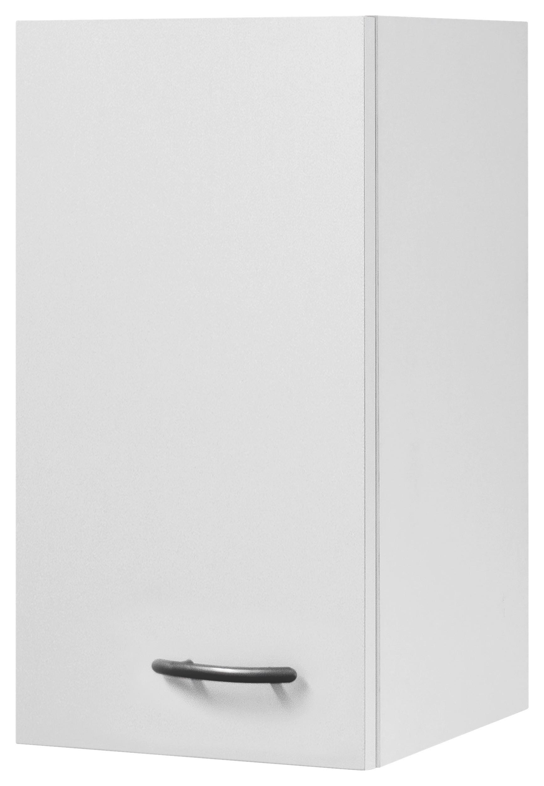 Küchenoberschrank "Wito" , Weiß - Edelstahlfarben/Weiß, Holzwerkstoff/Kunststoff (30/54,8/32cm) - FlexWell