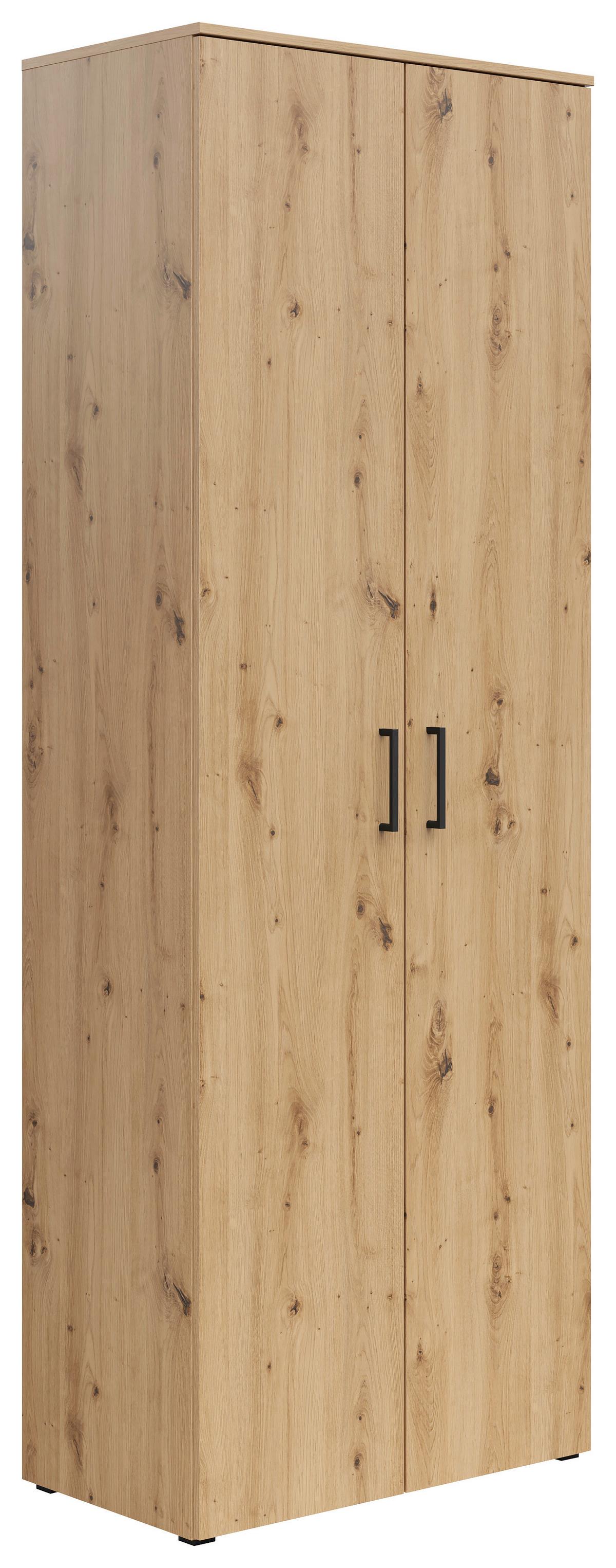 Omara Multistauraum - črna/hrast artisan, Moderno, umetna masa/leseni material (70/195/40cm) - Premium Living