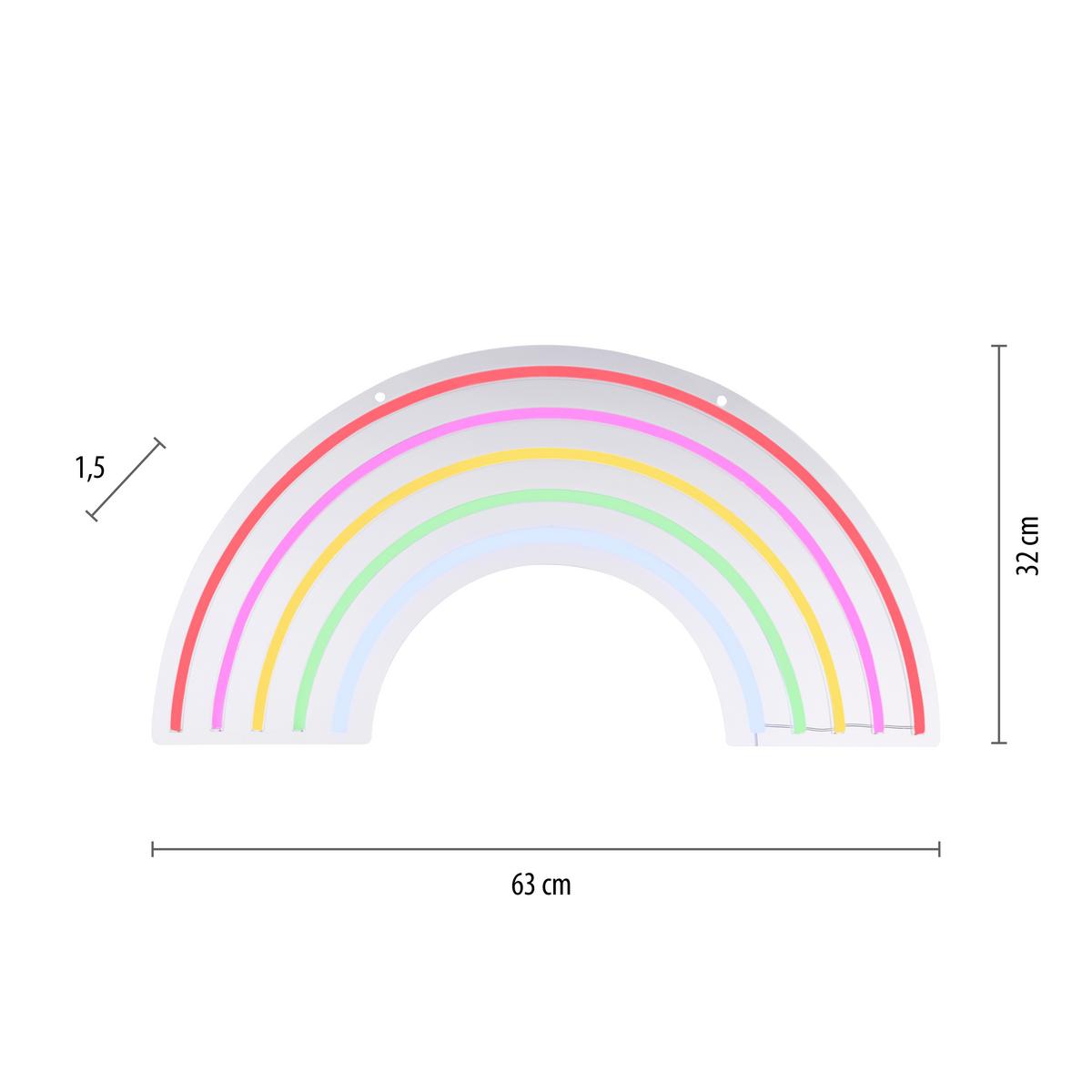 DEKORACJA ŚWIETLNA LED 85024-70  NEON-RAINBOW - Basics, tworzywo sztuczne (63/1,5/32cm) - Just Light