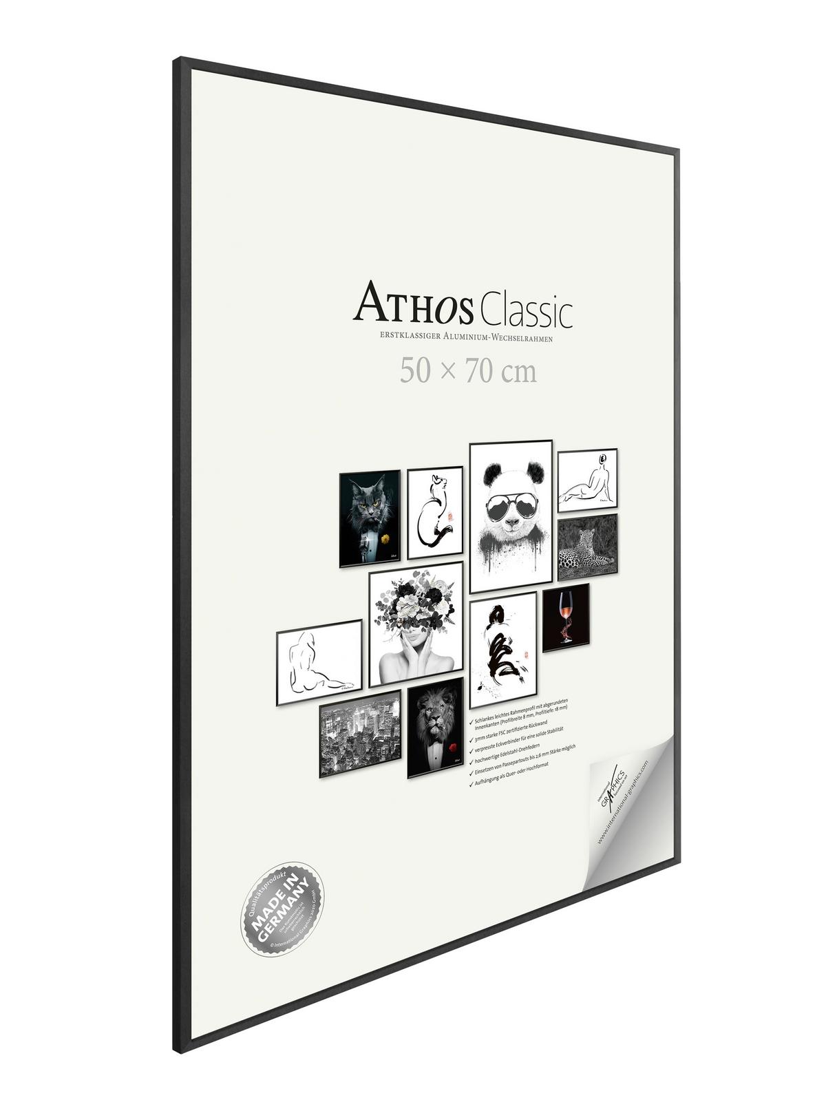 RAMKA NA ZDJĘCIA R-A0113100P - czarny, Basics, materiał drewnopochodny/tworzywo sztuczne (50/70/1,8cm)