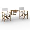BALKONSET STELLA - Acacia-kleuren/Wit, Modern, Hout/Textiel (49,5/90/51cm) - Bessagi Garden