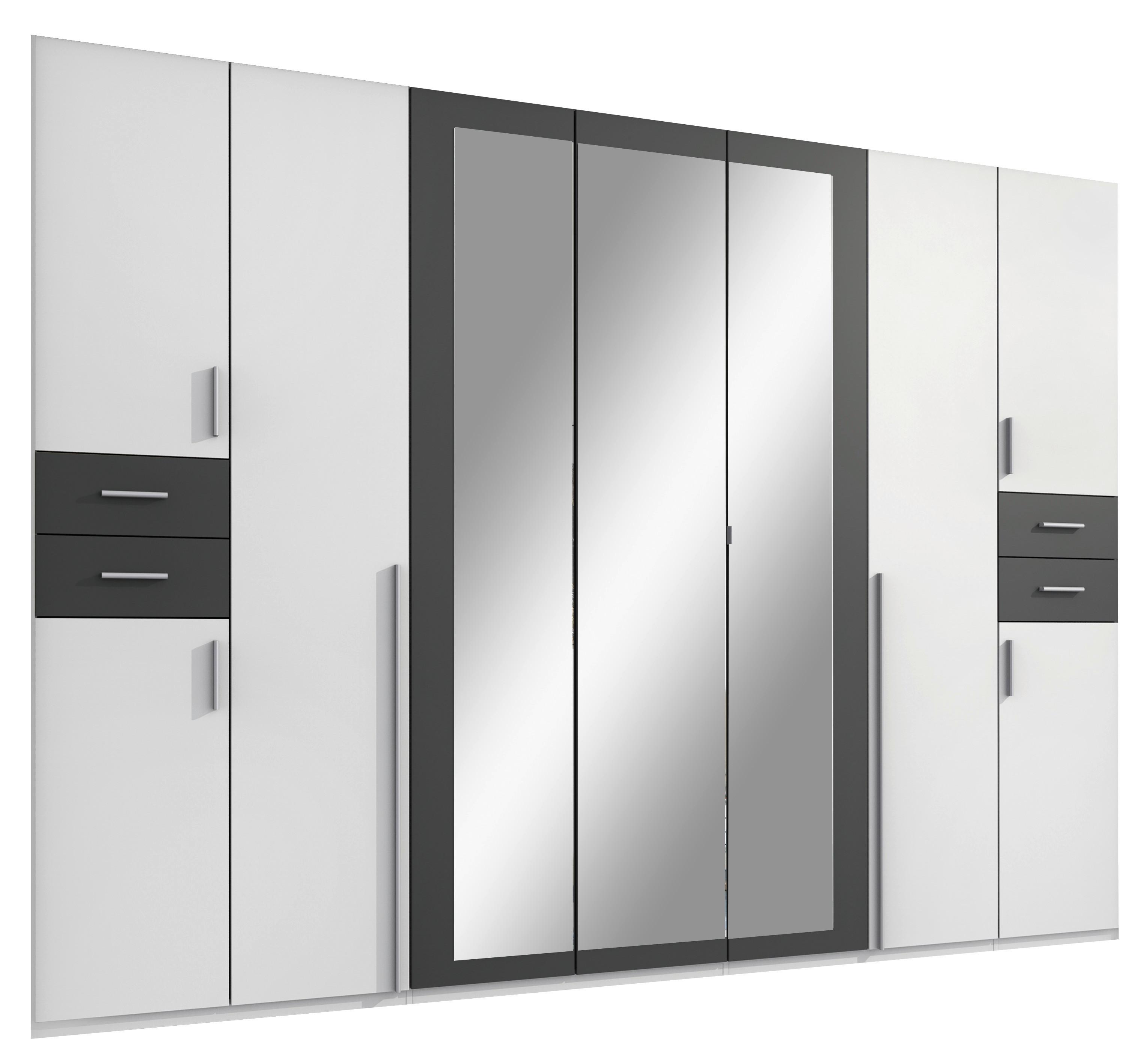 Ormar S Klasičnim Vratima Vegas - bijela/boje grafita, Basics, drvni materijal (313/208/58cm) - Modern Living