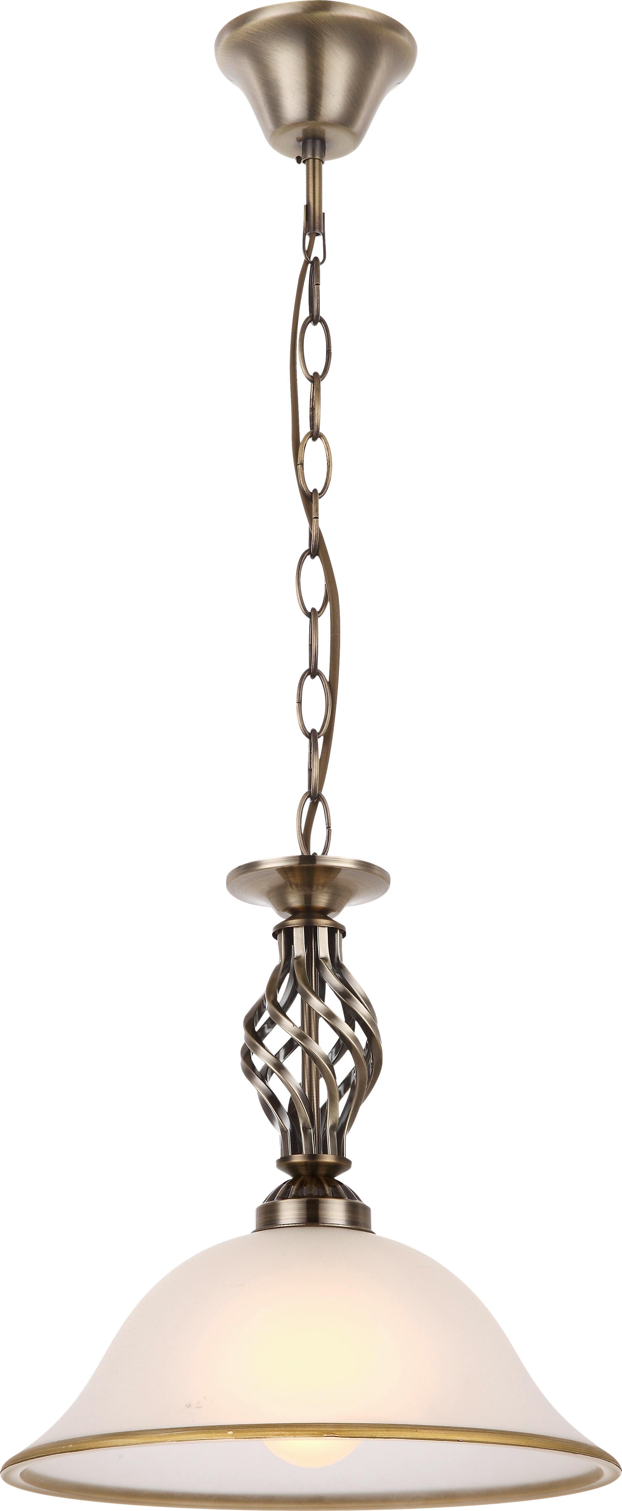 Hängeleuchte Rena max. 60 Watt - ROMANTIK / LANDHAUS, Glas/Metall (30/120cm) - Globo