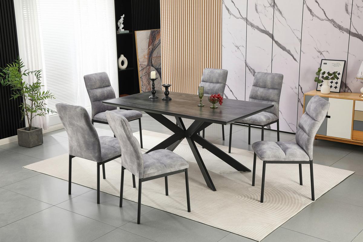 Jedilna Miza Steve 2, Črna, 140x90 Cm - črna, Moderno, kovina/leseni material (140/76/90cm)