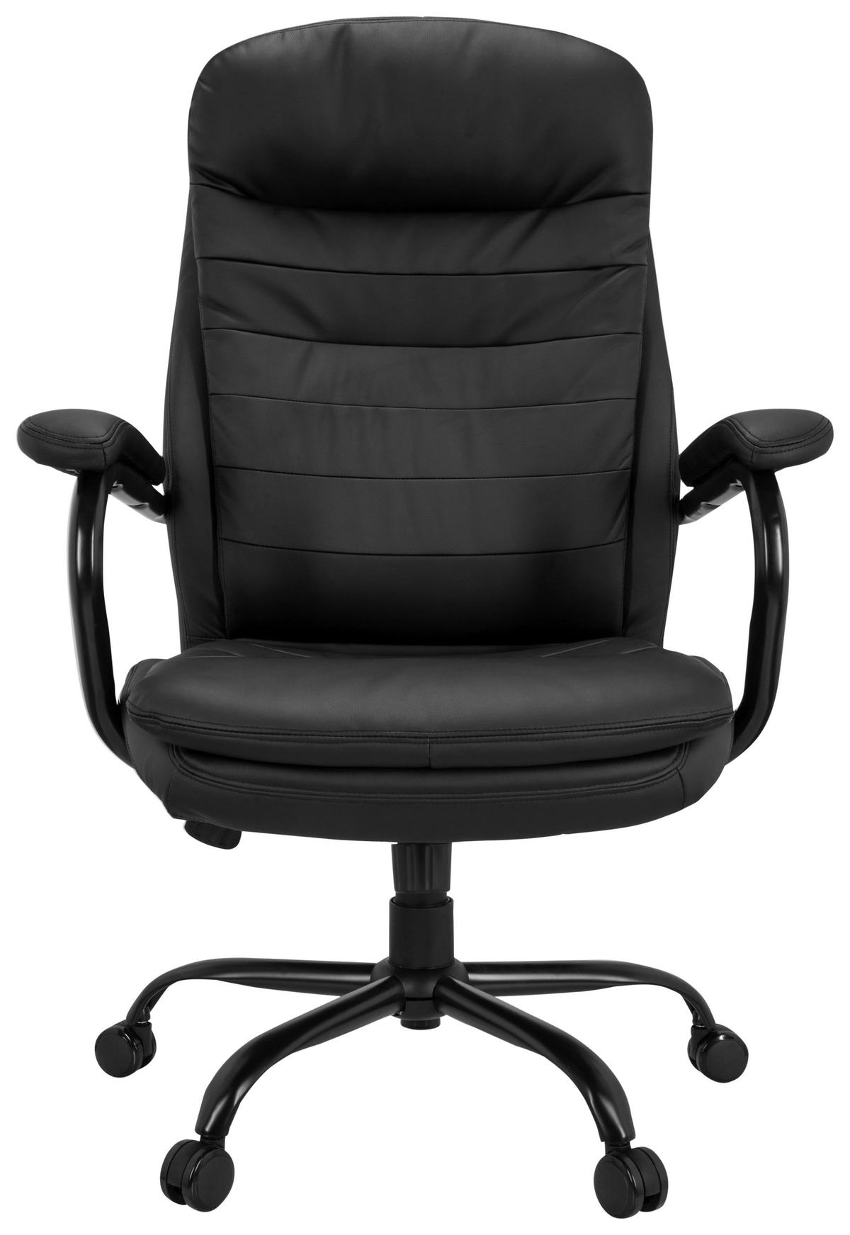 Pisarniški Stol Relax Xxl B, Pu, Črna - črna, Basics, kovina/umetna masa (78/118/70cm) - MID.YOU