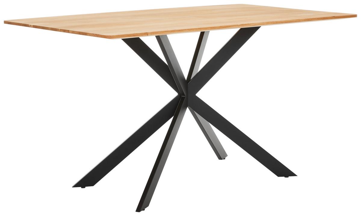 STÓŁ DO JADALNI HOLLYWOOD - czarny, Design, metal/drewno (140/80/75cm) - Novel