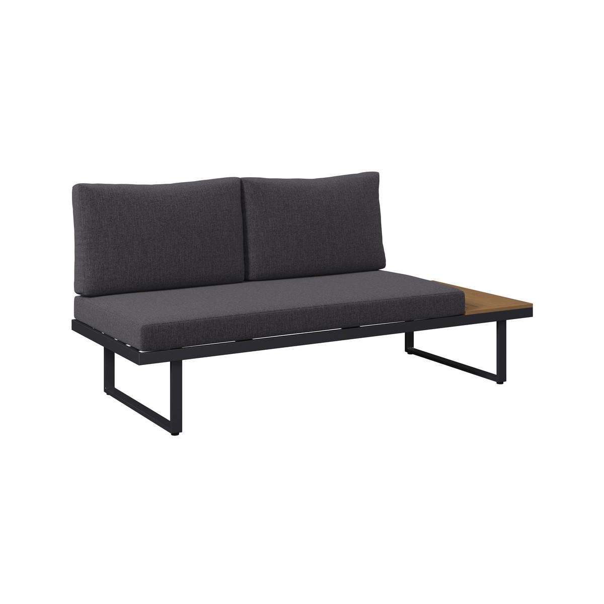 Loungegarnitur Hottie Naturfarben/Grau, 4-tlg. - Dunkelgrau/Naturfarben, MODERN, Kunststoff/Textil - Based