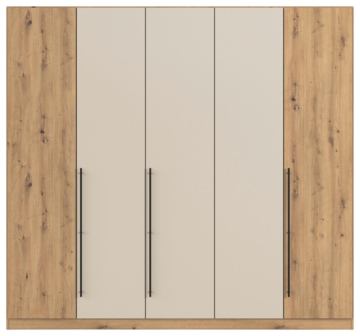 Kleiderschrank Safari Champagner/Eiche Artisan - Champagner/Eiche Artisan, KONVENTIONELL, Holzwerkstoff (226/229/54cm) - Based